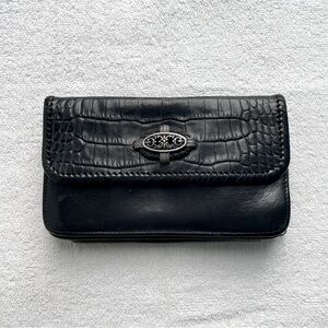 Brighton black leather clutch wallet